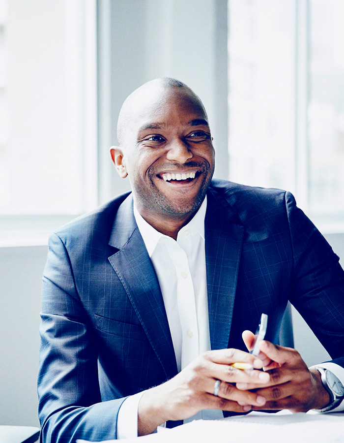 man in suit smiling