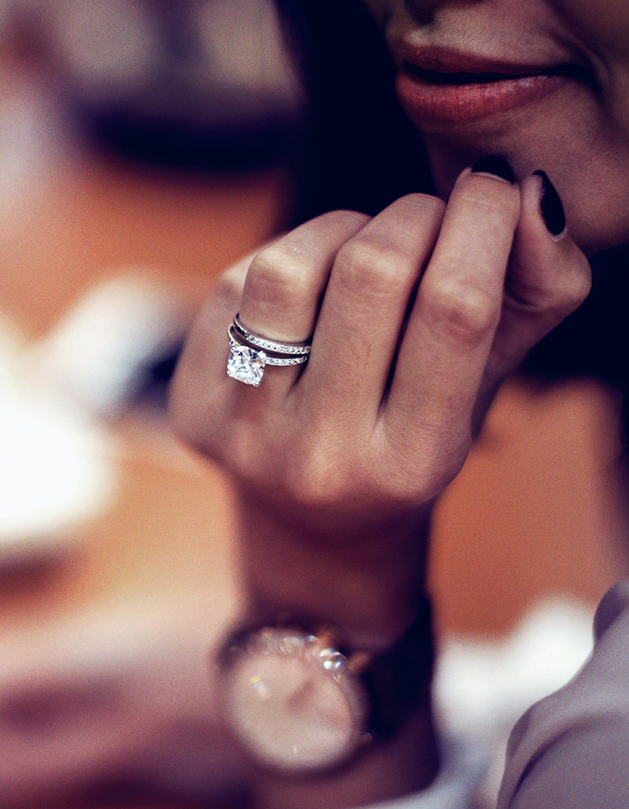 womens hand with ring